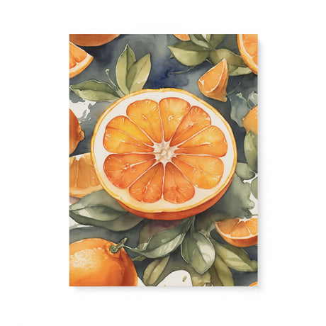 Fresh Watercolor Orange Canvas Wall Art {Morning Citrus} Canvas Wall Art Sckribbles 18x24  
