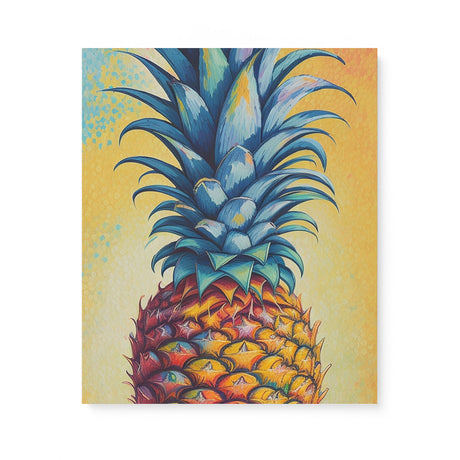 Colorful Kitchen Wall Art Canvas {Pineapple Pizazz} Canvas Wall Art Sckribbles 20x24  