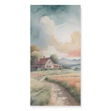 Classic Landscape Watercolor Wall Art Canvas {Road to Calm} Canvas Wall Art Sckribbles 16x32  