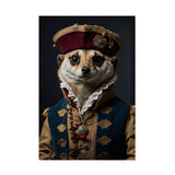 Meerkat in 18th-Century Clothing Vintage Wall Art Canvas {The Regal Meerkat} Canvas Wall Art Sckribbles 20x30  