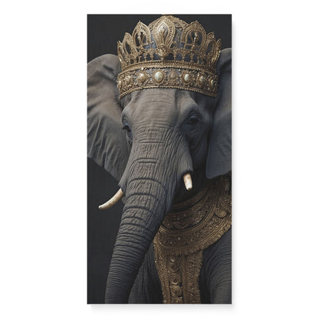 King Elephant Portrait Wall Art Canvas {Elephant Royalty} Canvas Wall Art Sckribbles 16x32  