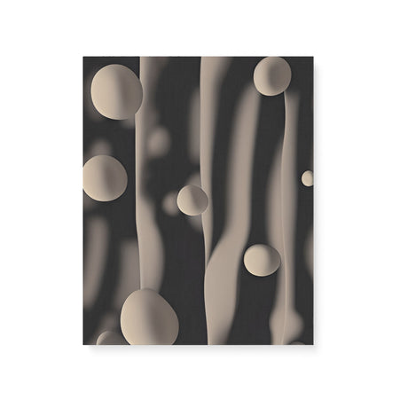 Abstract Modern Dark Neutral Black and Brown Blobs in the Universe Wall Art Canvas {Space Blobs} Canvas Wall Art Sckribbles 16x20  