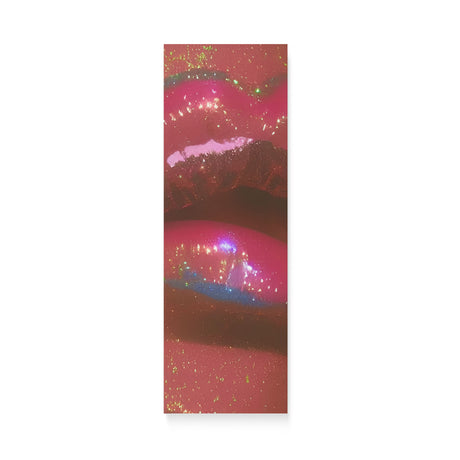 70's Retro Disco Lips Covered in Glitter Canvas Wall Art {Glitter Lips} Canvas Wall Art Sckribbles 10x30  