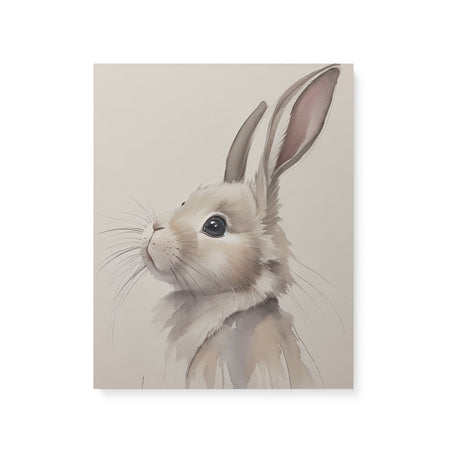 Sweet Rabbit Nursery Wall Art Canvas {Curious Bunny} Canvas Wall Art Sckribbles 16x20  