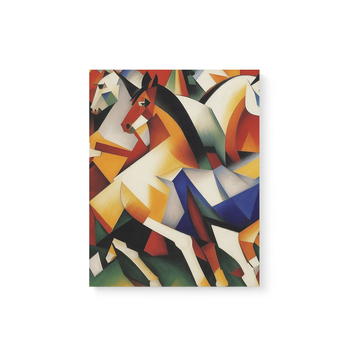 Colorful Cubism Horse Wall Art Canvas {Angled Horses} Canvas Wall Art Sckribbles 11x14  