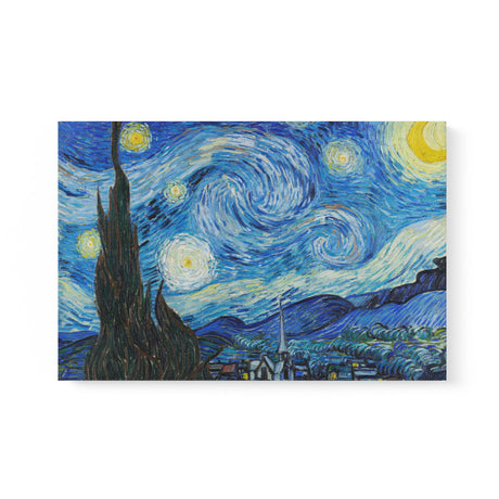 "The Starry Night" Wall Art Canvas Print by Vincent van Gogh Canvas Wall Art Sckribbles 18x12  