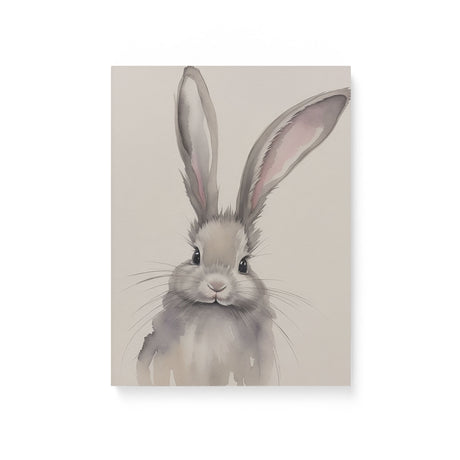 Nursery Watercolor Rabbit Illustration Wall Art Canvas {All Ears} Canvas Wall Art Sckribbles 12x16  