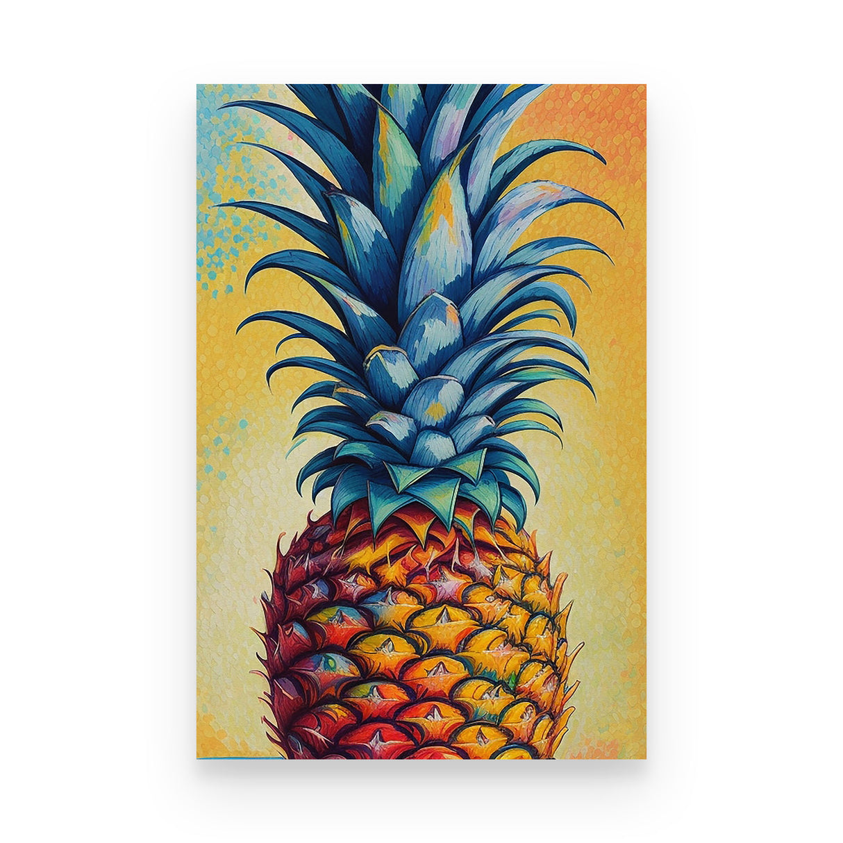 Blue Pineapple Art Print, Kitchen Wall Art, Pineapple Wall Art, Watercolor  Painting, Pineapple Tropical Decor, Fruit Wall Art, Kitchen Decor 