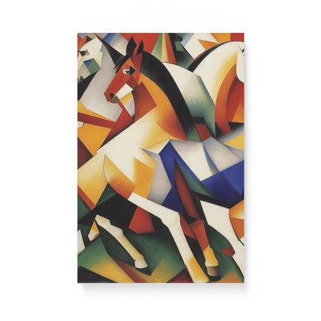 Colorful Cubism Horse Wall Art Canvas {Angled Horses} Canvas Wall Art Sckribbles 12x18  