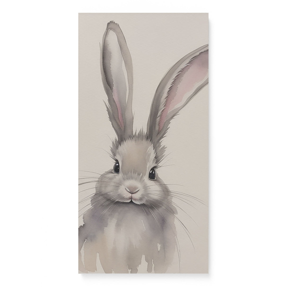 Nursery Watercolor Rabbit Illustration Wall Art Canvas {All Ears} Canvas Wall Art Sckribbles 16x32  