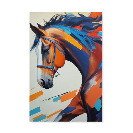 Modern Colorful Horse Wall Art Canvas {Horse Dash} Canvas Wall Art Sckribbles 24x36  
