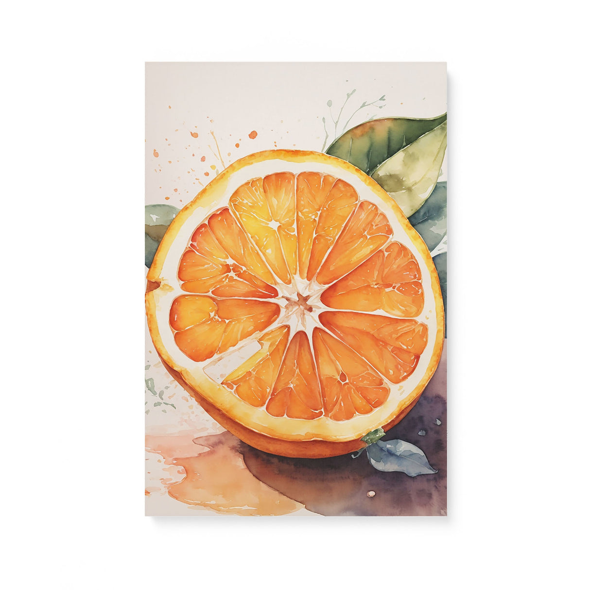 Sliced Orange Kitchen Wall Art Canvas {Citrus Burst} Canvas Wall Art Sckribbles 16x24  