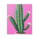 Bright Pink and Green Canvas Wall Art {Cactus Love} Canvas Wall Art Sckribbles 20x24  