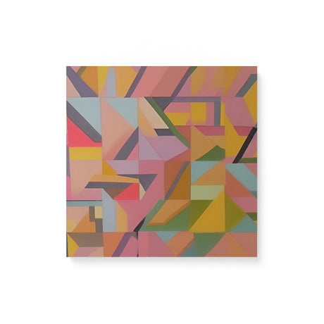 Colorful Abstract Modern Geometrical Bright Shapes Canvas Wall Art {Geo Excess} Canvas Wall Art Sckribbles 16x16  