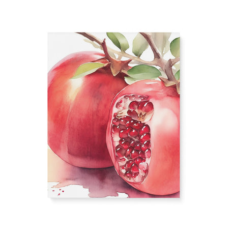 Watercolor Kitchen Fruit Wall Art Canvas {Pomegranate Love} Canvas Wall Art Sckribbles 16x20  