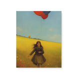 Charming Whimsical Wall Art Canvas {Girl with Balloon V4} Canvas Wall Art Sckribbles 16x20  