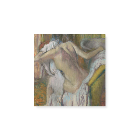 "After the Bath, Woman Drying Herself" Vintage Wall Art Canvas Print by Edgar Degas Canvas Wall Art Sckribbles 8x8  