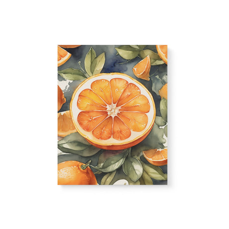 Fresh Watercolor Orange Canvas Wall Art {Morning Citrus} Canvas Wall Art Sckribbles 11x14  
