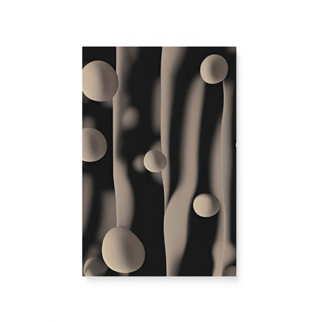 Abstract Modern Dark Neutral Black and Brown Blobs in the Universe Wall Art Canvas {Space Blobs} Canvas Wall Art Sckribbles 8x12  