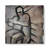 Dark Masculine Wall Art Canvas {Kneeling Shadow} Canvas Wall Art Sckribbles 40x40  