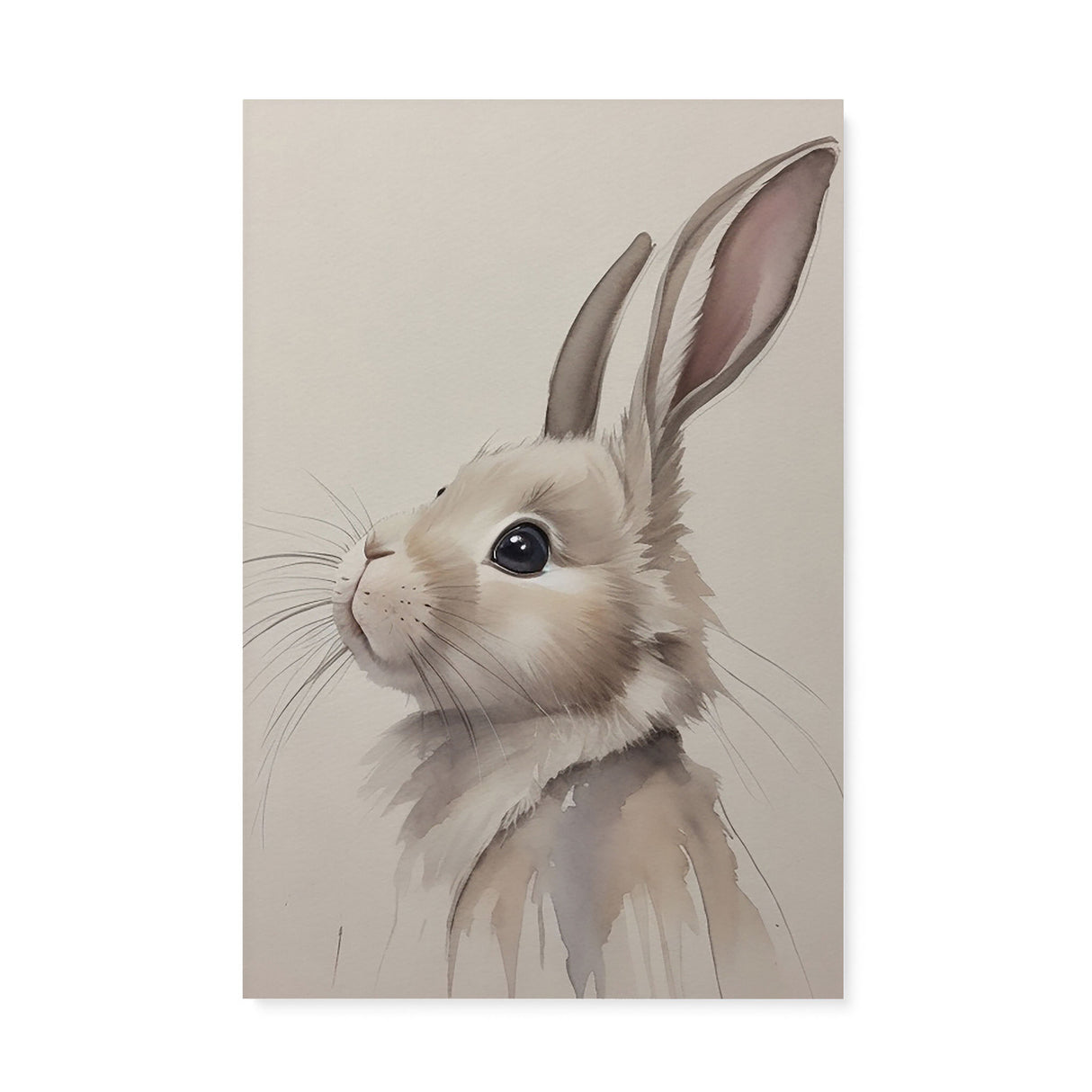 Sweet Rabbit Nursery Wall Art Canvas {Curious Bunny} Canvas Wall Art Sckribbles 20x30  
