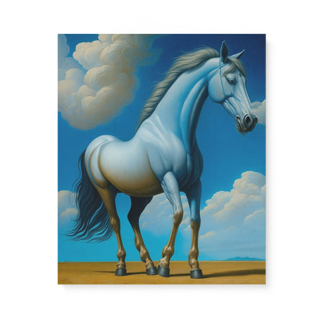 Blue Horse with Clouds Wall Art Canvas {The Ripped Equine} Canvas Wall Art Sckribbles 20x24  