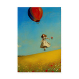 Whimsical Fun Wall Art Canvas {Girl with Balloon V1} Canvas Wall Art Sckribbles 20x30  