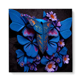 Bright Royal Blue 3D Butterfly Nursery Wall Art Canvas {Queen Papillon} Canvas Wall Art Sckribbles 40x40  