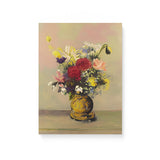 Vintage Painting of a Vase of Flowers Canvas Wall Art {The Golden Vase} Canvas Wall Art Sckribbles 12x16  