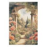 Beautiful Lush Watercolor Wall Art Canvas {English Garden V1} Canvas Wall Art Sckribbles 32x48  