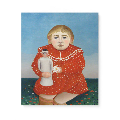 "Child with Doll" Vintage Portrait Wall Art Canvas Print by Henri Rousseau Canvas Wall Art Sckribbles 20x24  