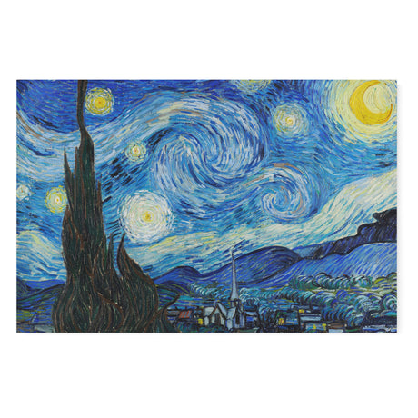 "The Starry Night" Wall Art Canvas Print by Vincent van Gogh Canvas Wall Art Sckribbles 48x32  