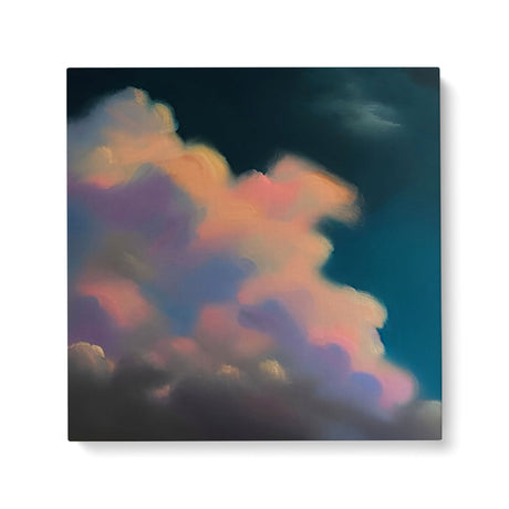 Deep Dark Moody Cloud Painting Canvas Wall Art {Calm Before The Storm} Canvas Wall Art Sckribbles 36x36  