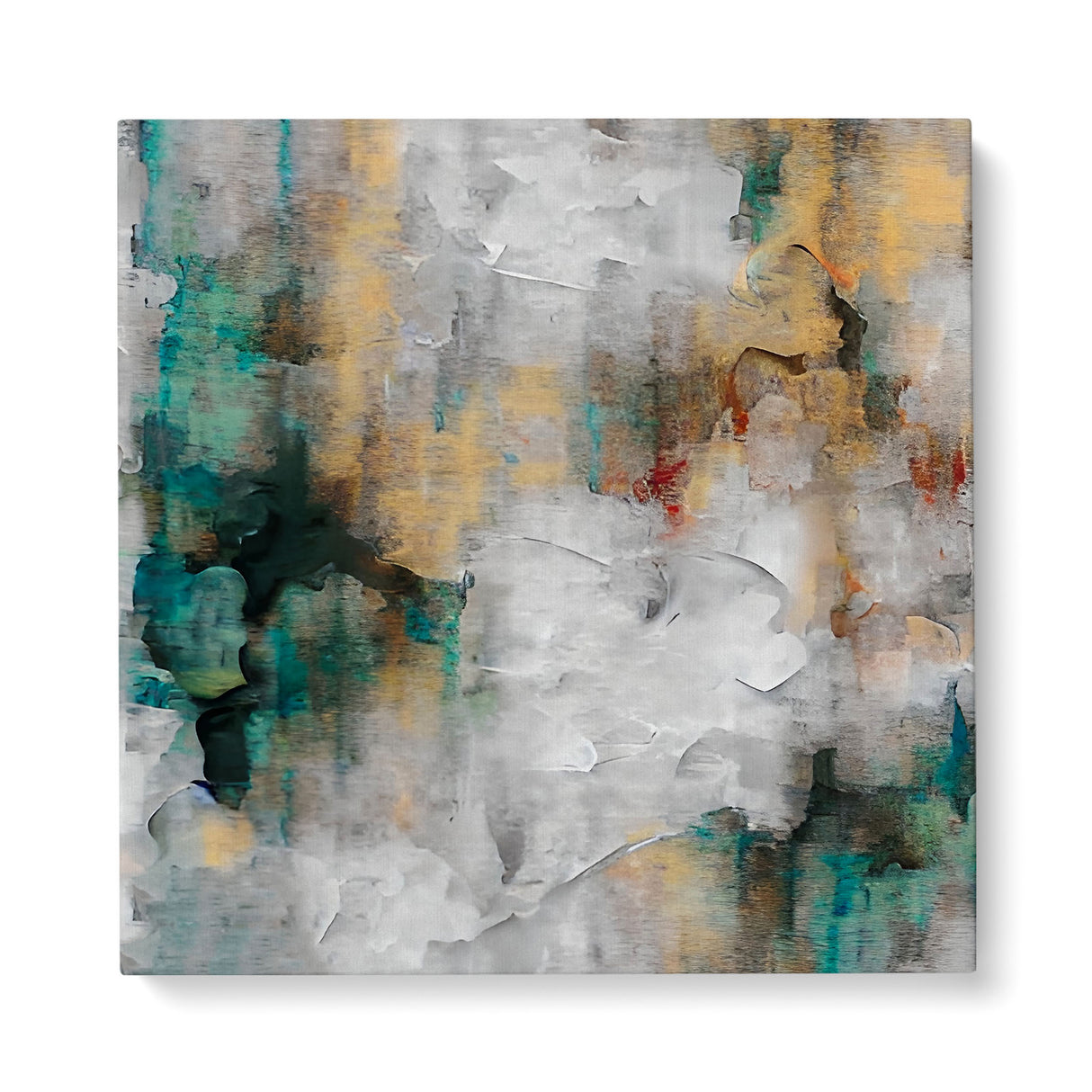 Contemporary Abstract Textured Painting Wall Art Canvas {Chaotic Calm} Canvas Wall Art Sckribbles 40x40  