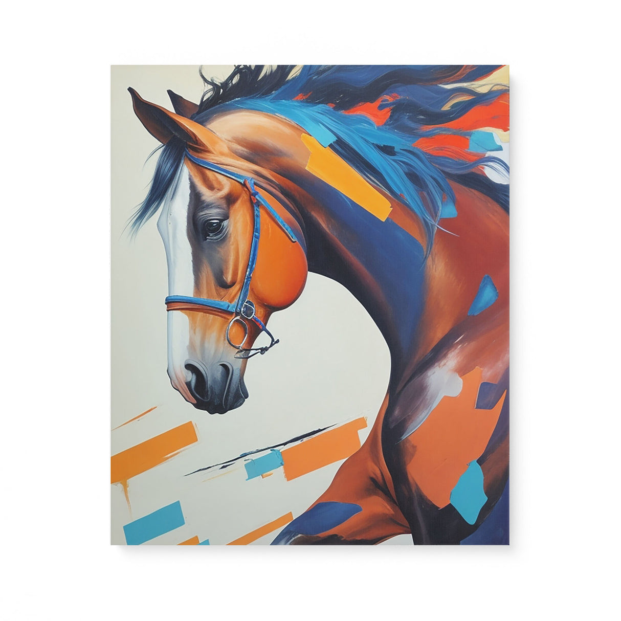 Modern Colorful Horse Wall Art Canvas {Horse Dash} Canvas Wall Art Sckribbles 20x24  