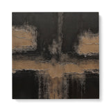 Modern Black and Beige Office Wall Art Canvas Print {The Void V2} Canvas Wall Art Sckribbles 40x40  