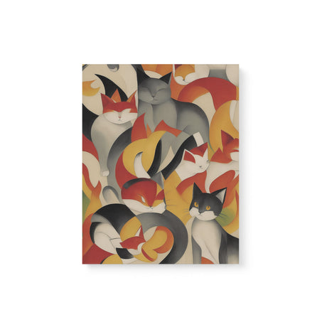 Fun Colorful Wall Art Canvas {Cats Vs Cubism} Canvas Wall Art Sckribbles 11x14  