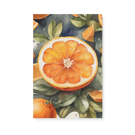 Fresh Watercolor Orange Canvas Wall Art {Morning Citrus} Canvas Wall Art Sckribbles 16x24  