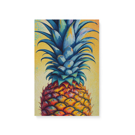 Colorful Kitchen Wall Art Canvas {Pineapple Pizazz} Canvas Wall Art Sckribbles 8x12  
