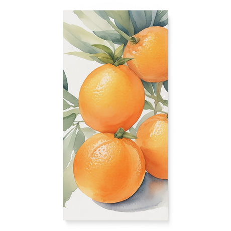 Bunch of Oranges Kitchen Watercolor Wall Art Canvas {Citrus Love} Canvas Wall Art Sckribbles 16x32  