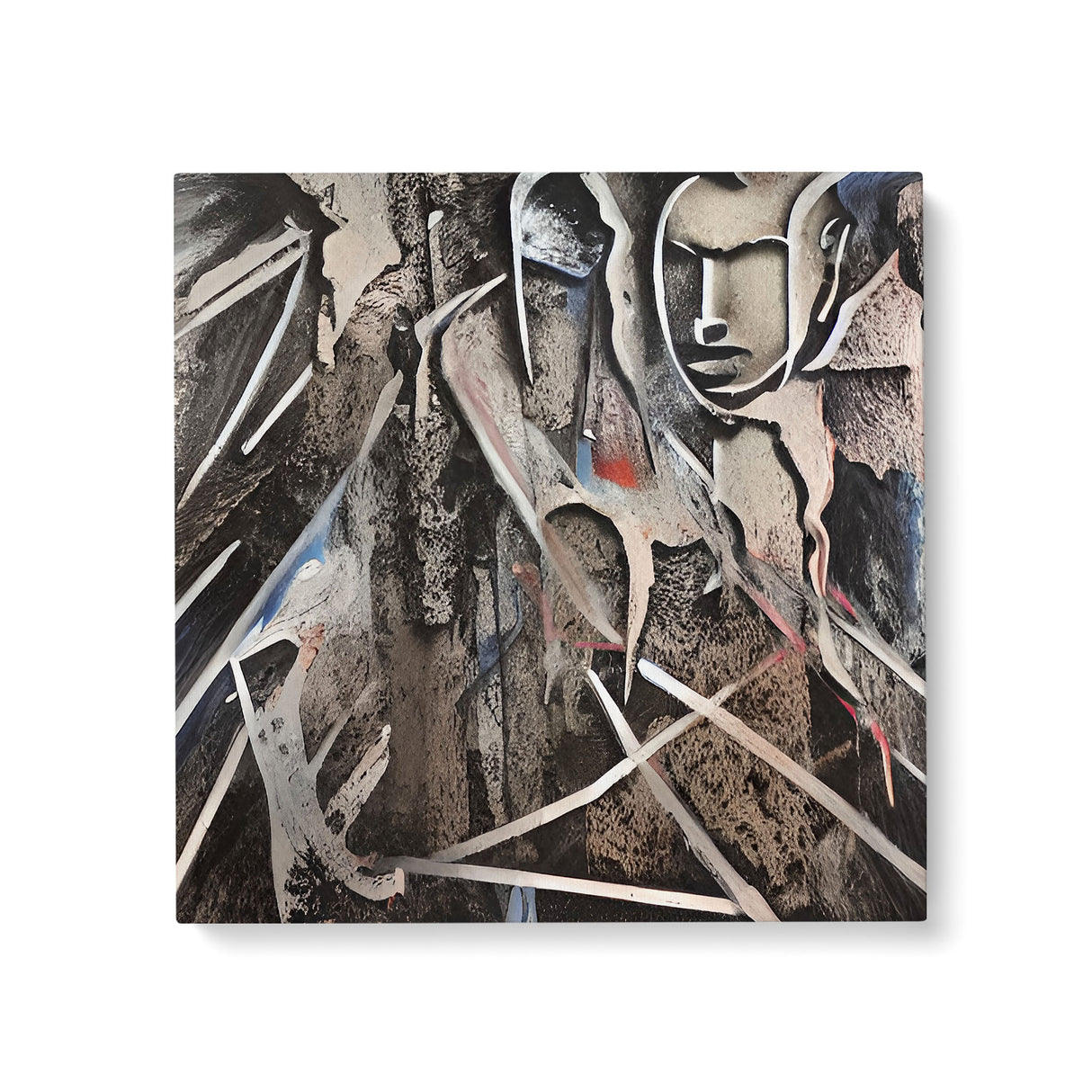 Dark Grunge Men's Wall Art Canvas {Totally Stuck} Canvas Wall Art Sckribbles 24x24  