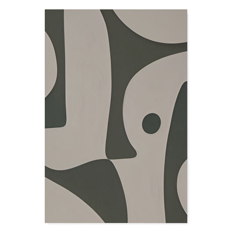 Abstract Shapes in Neutral Green and Beige Canvas Wall Art {Eye Dream} Canvas Wall Art Sckribbles 32x48  