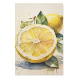 Sliced Lemon Bright Kitchen Watercolor Wall Art Canvas {Slice of Sour} Canvas Wall Art Sckribbles 32x48  