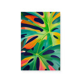 Colorful Monstera Deliciosa Swiss Cheese Wall Art Canvas {Monstera Love} Canvas Wall Art Sckribbles 8x12  