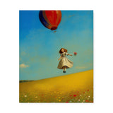 Whimsical Fun Wall Art Canvas {Girl with Balloon V1} Canvas Wall Art Sckribbles 24x30  