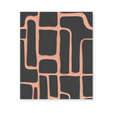 Modern Contemporary Black and Orange Pattern Wall Art Canvas {Zebra Brick} Canvas Wall Art Sckribbles 20x24  