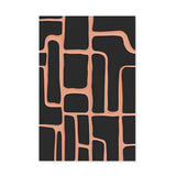 Modern Contemporary Black and Orange Pattern Wall Art Canvas {Zebra Brick} Canvas Wall Art Sckribbles 24x36  