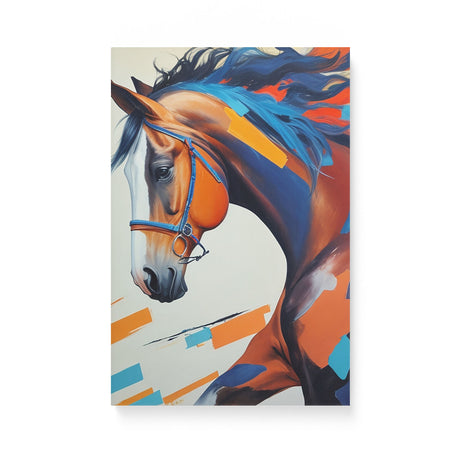 Modern Colorful Horse Wall Art Canvas {Horse Dash} Canvas Wall Art Sckribbles 12x18  