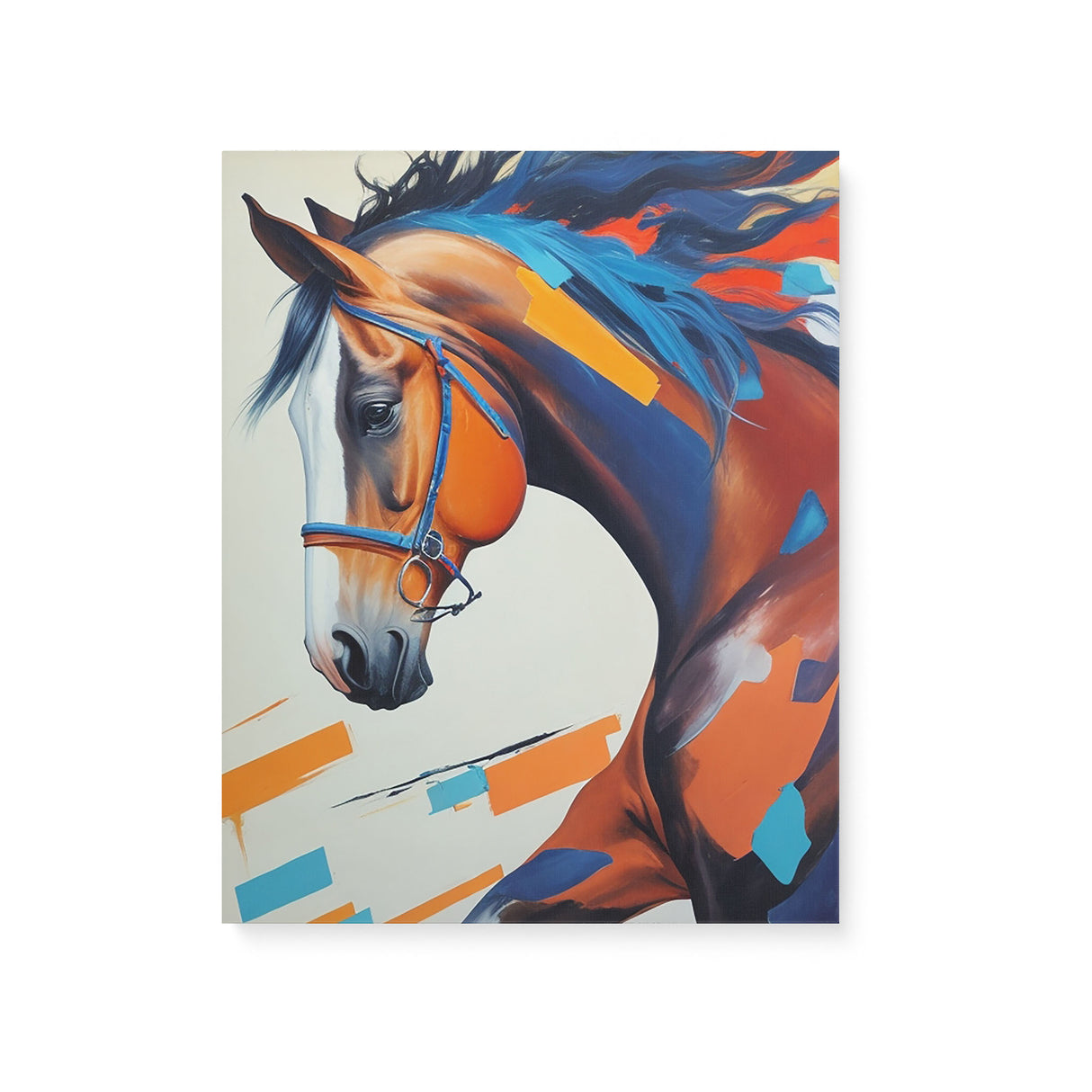 Modern Colorful Horse Wall Art Canvas {Horse Dash} Canvas Wall Art Sckribbles 16x20  
