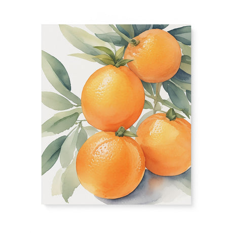 Bunch of Oranges Kitchen Watercolor Wall Art Canvas {Citrus Love} Canvas Wall Art Sckribbles 20x24  